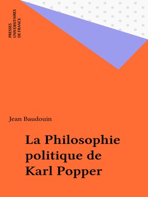 cover image of La Philosophie politique de Karl Popper